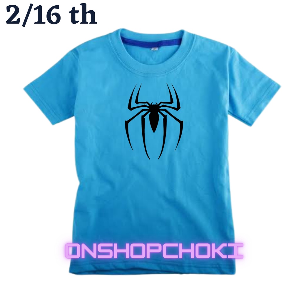 Kaos Anak-Anak Usia 2-16 LOGO Spiderman Lengan Pendek Distro Premium Kaos Anak