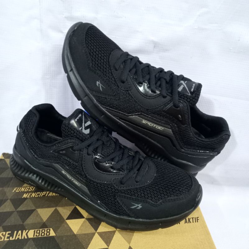 sepatu sekolah hitam polos Spotec versa original sepatu sneakers