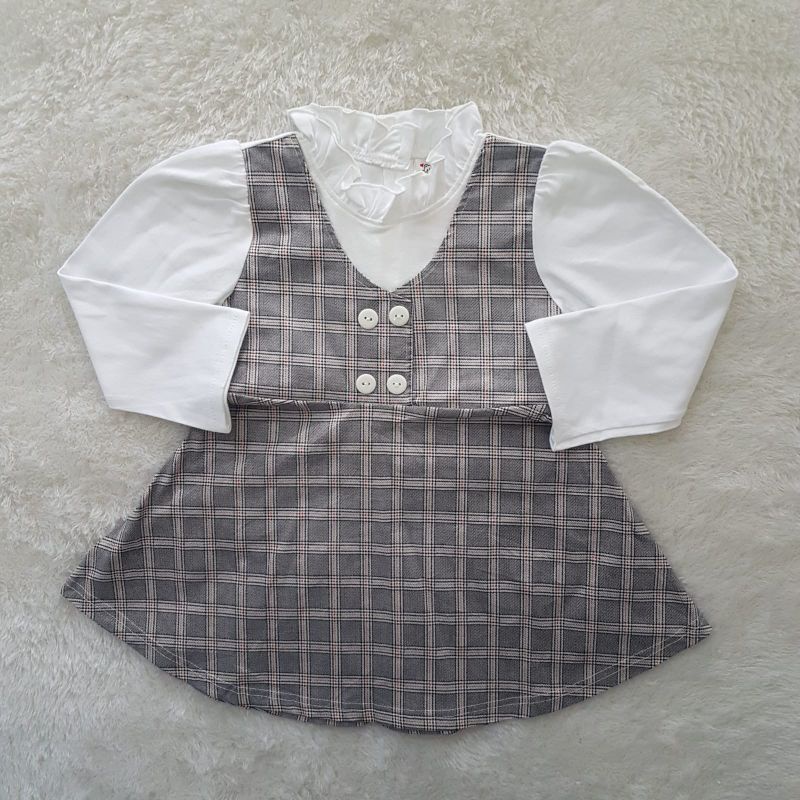 Dress Anak Perempuan Korean Gingham