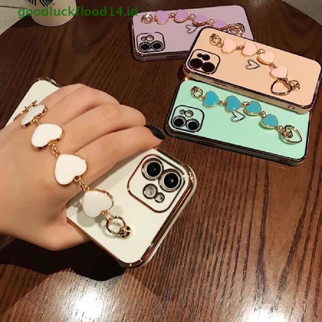 [GOOGFOUR] Diy Bling Berlian Gelang Rantai Aksesoris Kristal Ponsel Case Cover Kreatif [TOP]