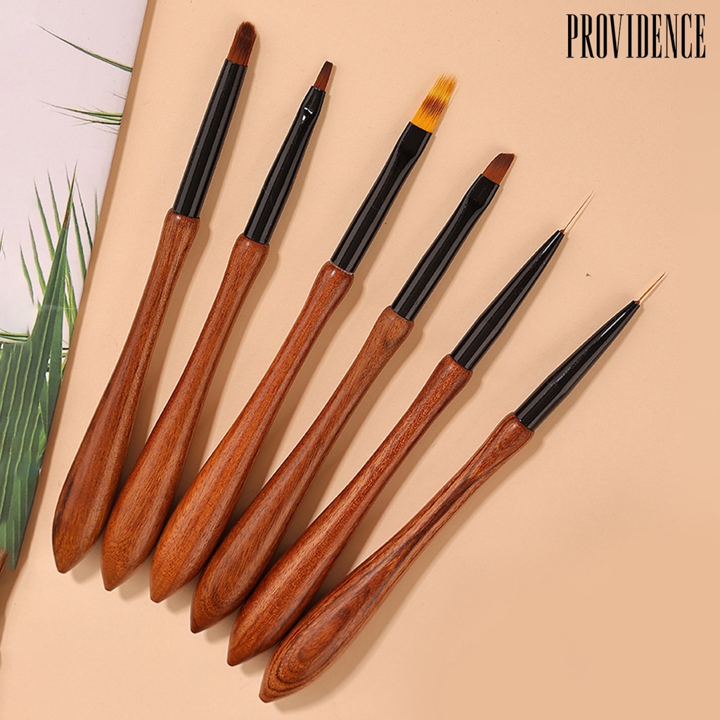 Providence Pena Lukisan Kuku Bulu Lembut Tidak Geser Halus Brush Stroke DIY Labu Gagang Cendana Pen Holder Paku Garis Penarik Pen Nail Salon Supply