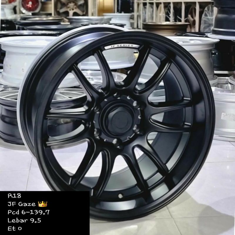 velg racing pajero jf luxury gaze ring 18 lebar 9,5 et 0 untuk fortuner hillux strada triton ranger 