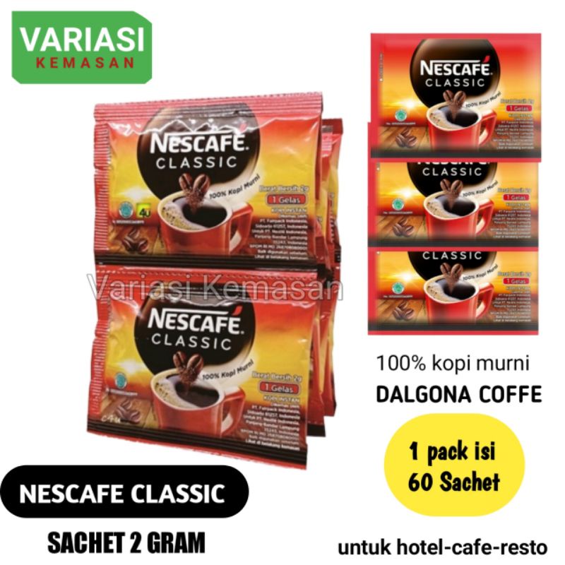 

NESCAFE CLASSIC 2gr×60 | kopi instan sachet hotel cafe dalgona coffe