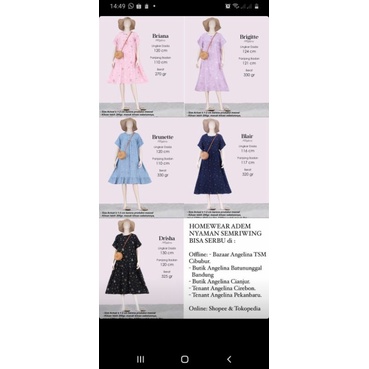 Daster 4B AA / Daster 4B Atelierangelina / Homewear 4B AA / Sample Design Blair Atelier Angelina/ Sa