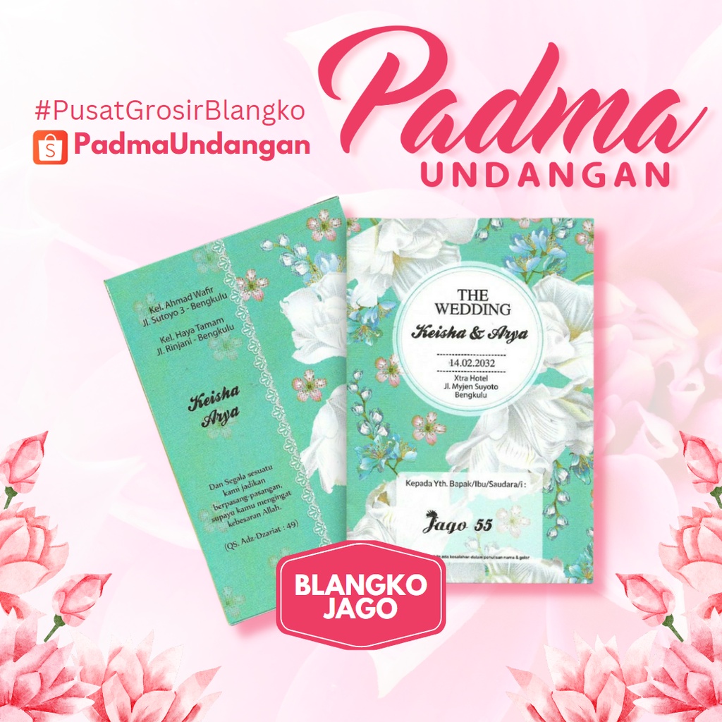 Blangko Undangan Jago 55 | Jual Pusat Grosir Blangko Kertas Kartu Undangan Kosong Nikah Murah | Padm