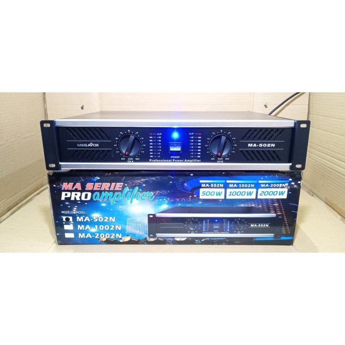 power audio megavox ma 502n amplifier sound system ma502