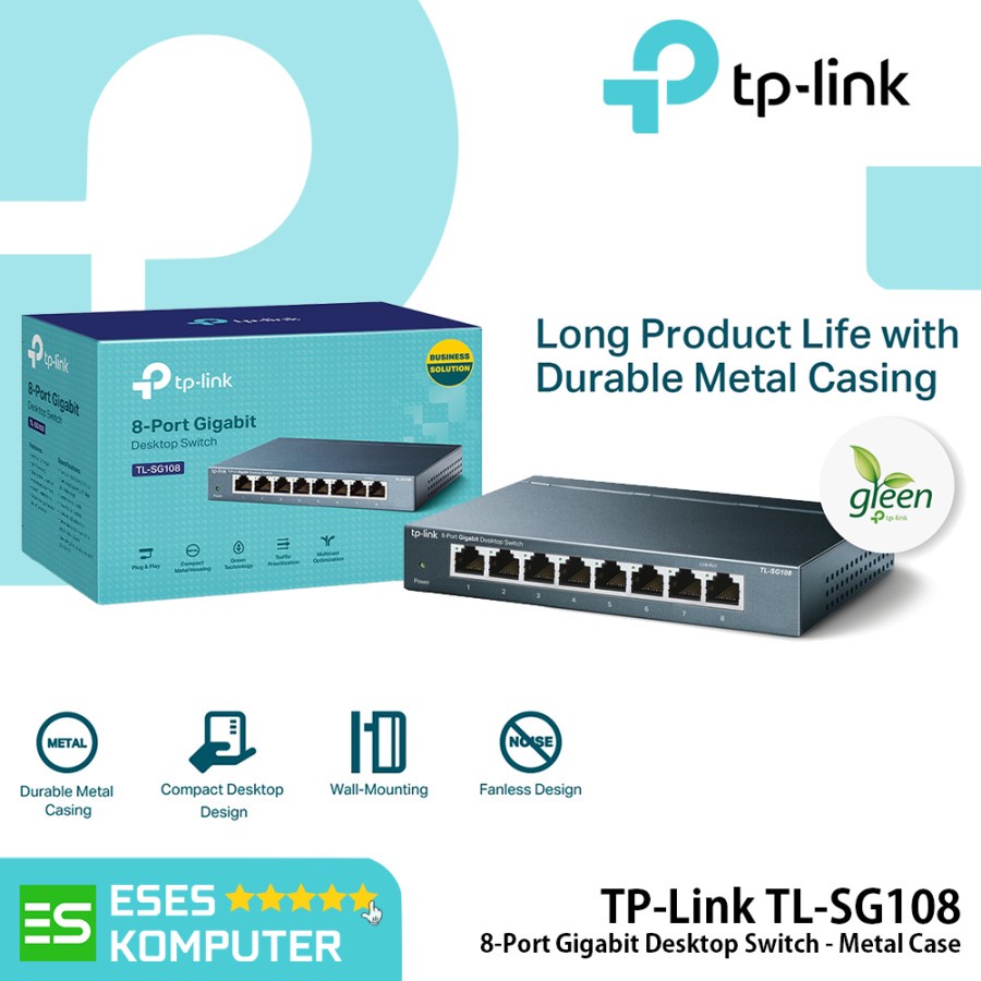 Switch Hub TP-Link 8 Port Gigabit Destkop Switch - TL-SG108