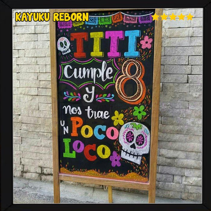 

papan tulis kapur standing mini size 50X25cm blackboard Lods