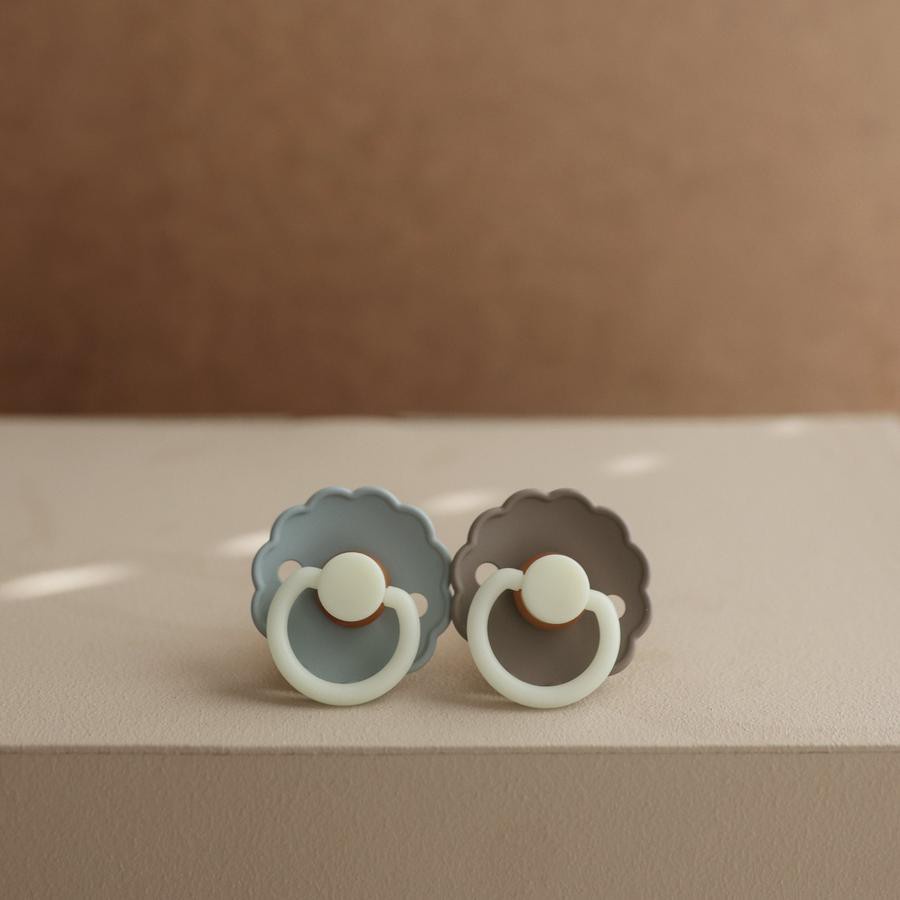 FRIGG Daisy Silky Soft Silicone Night Pacifier | Glow-in-the-Dark Pacifier