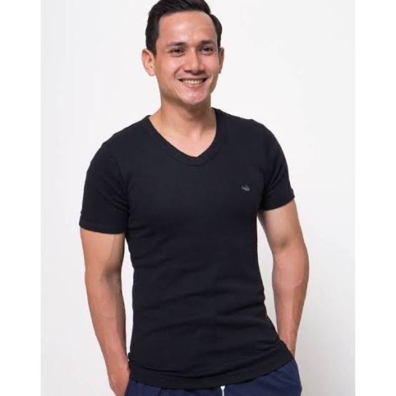 Baju Crocodile V Neck Black