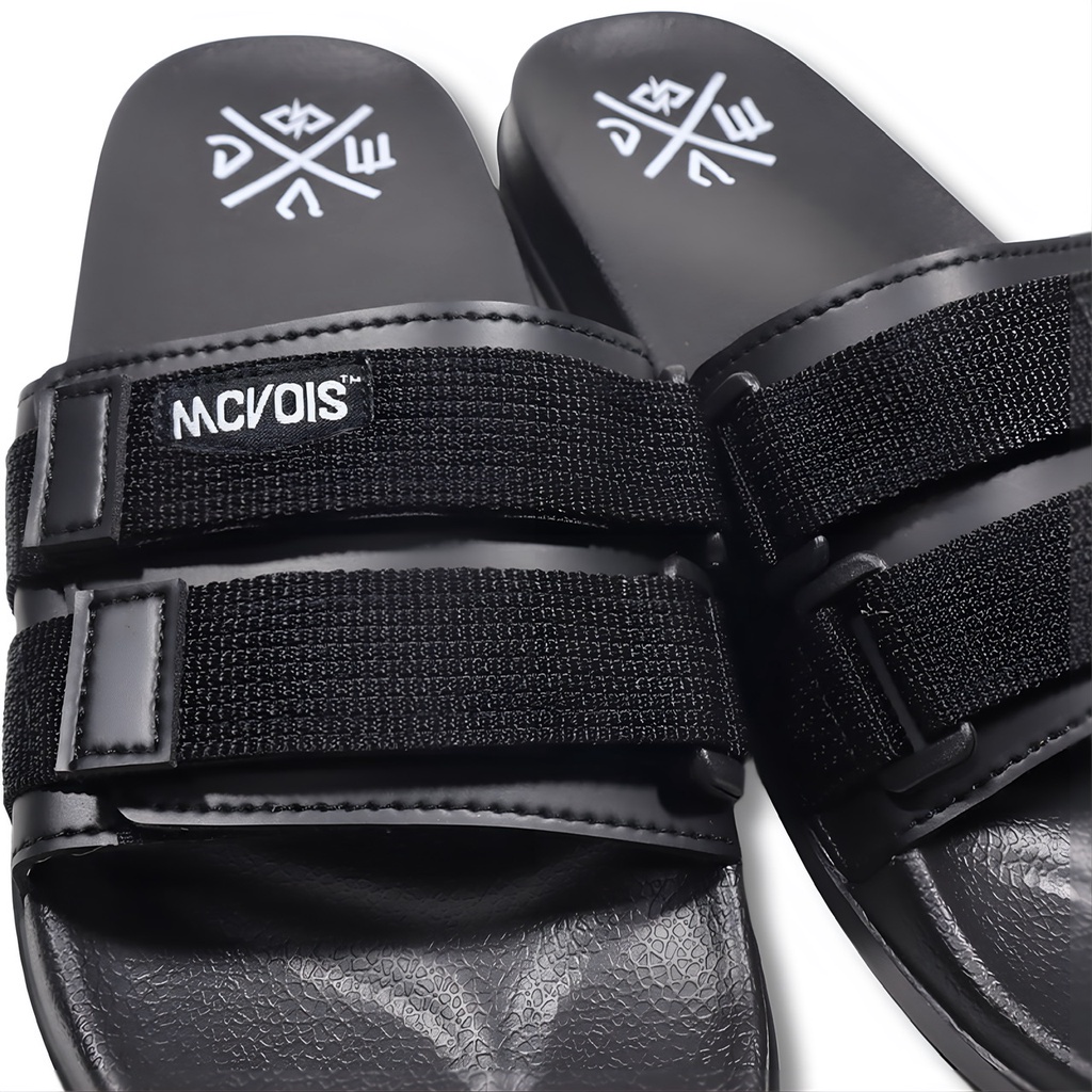 Mcvois Sandal Pria Slide Logo Sandal Slip On Anti Slip