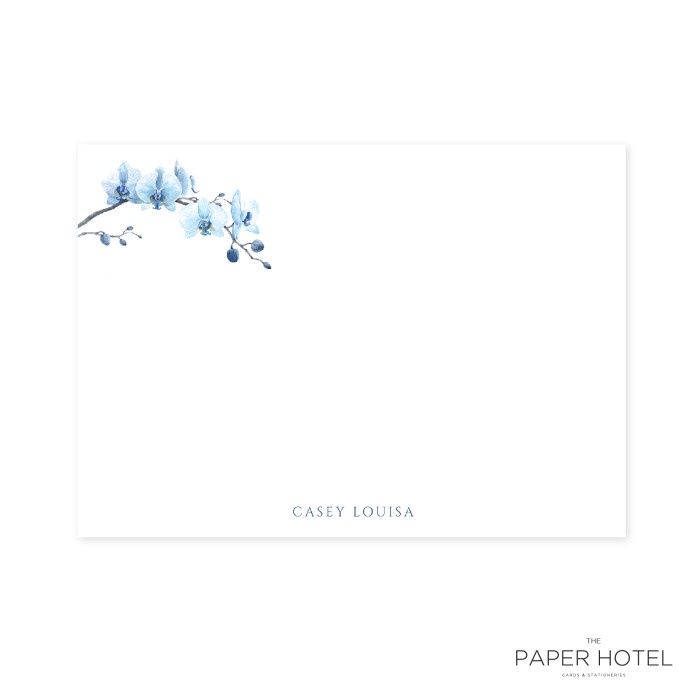 

Card Notecard - The Blue Floral (Personalized Initials/ Name, 16Pcs)