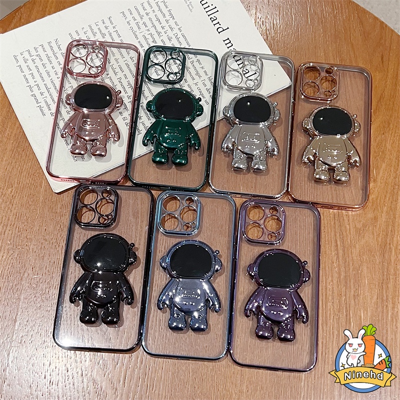 Casing iPhone 14 13 12 11 Pro Max X Xr Xs Max 7 8 6 Plus Motif Astronot
