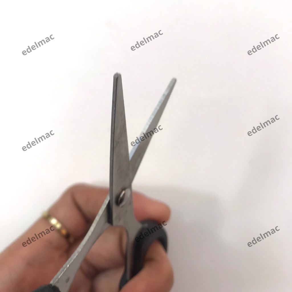 Gunting Gagang Plastik Hitam Scissors Rumah Tangga Serbaguna
