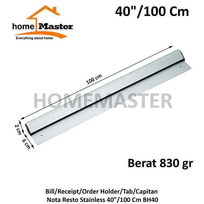 

Bill/Receipt/Order Holder/Capitan Nota Resto Stainless 40"/100 Cm BH40