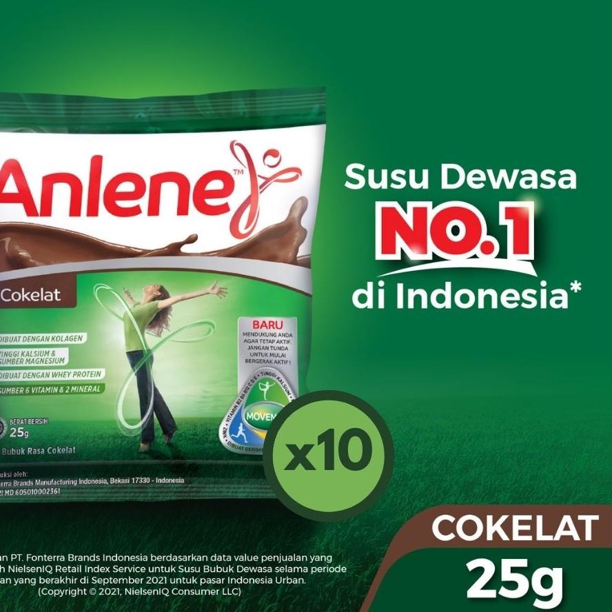 

GROSIR Anlene Sachet Susu Bubuk Cokelat 10 x 25 gr !!