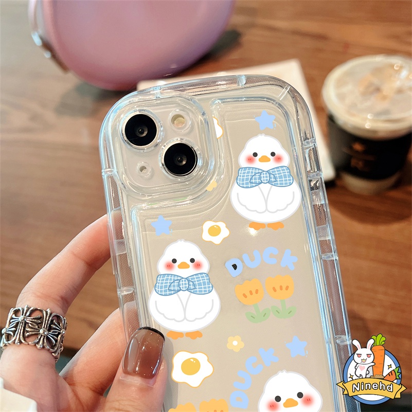 Soft Case Silikon Motif Bebek Untuk iPhone 14 13 12 11 Pro Max X Xr Xs Max 8 7 6 6s Plus SE 2020