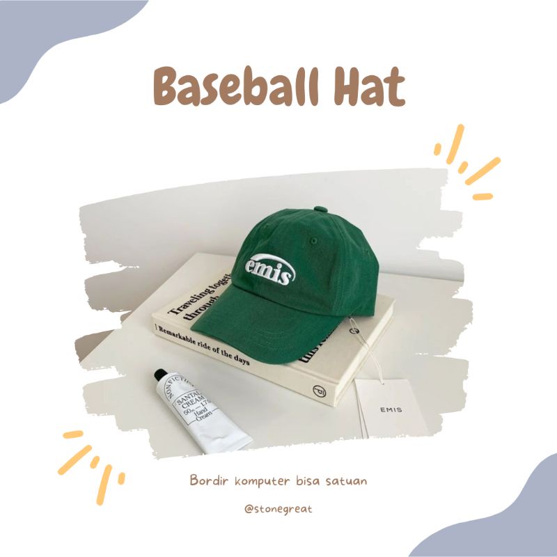 Topi baseball Dewasa Custom Bordir Bikin logo komunitas/perusahaan Atau Nama harga grosir murah