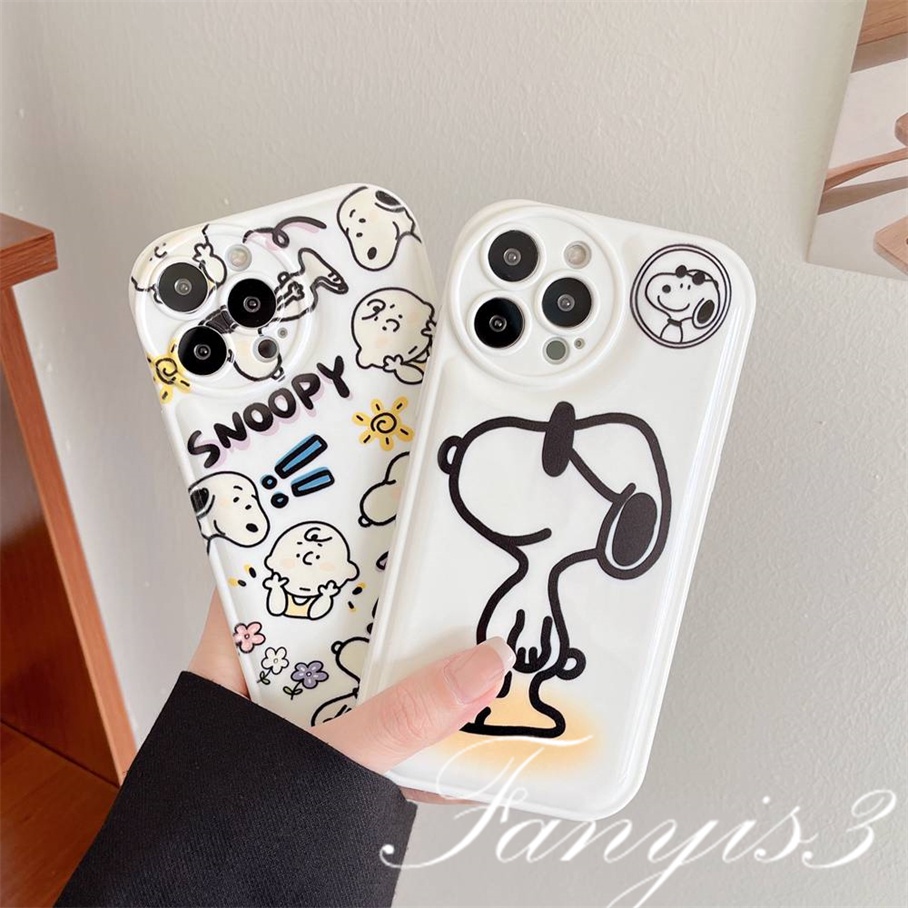 Compatible For iPhone 14 13 12 11 Pro Max X XR Xs Max 8 7 6 6s Plus SE 2020 Kompatibel Untuk Casing Ponsel Kartun Anjing Lucu TPU Soft Cover Pelindung