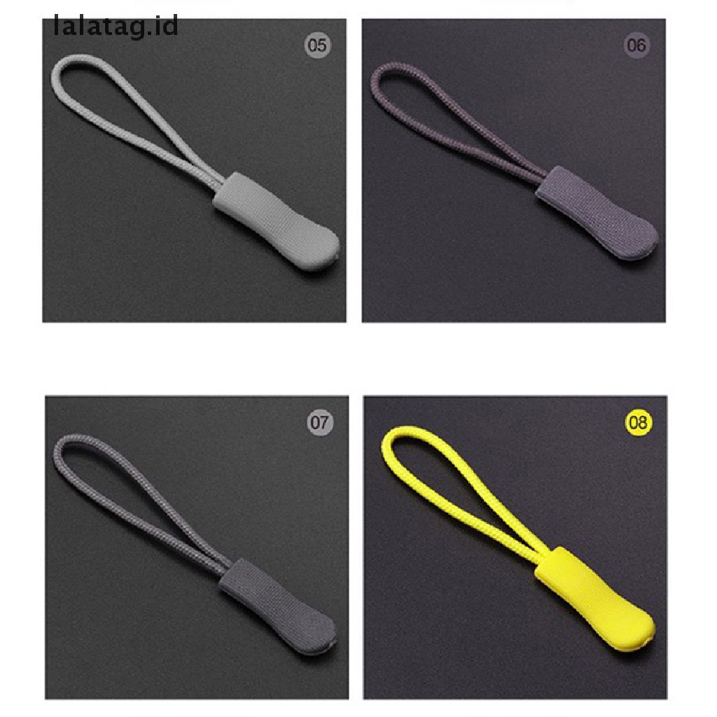 [lalatag] 20pcs Zipper Pull Puller End Fit Rope Tag Pengganti Klip Zip Cord Tab [ID]