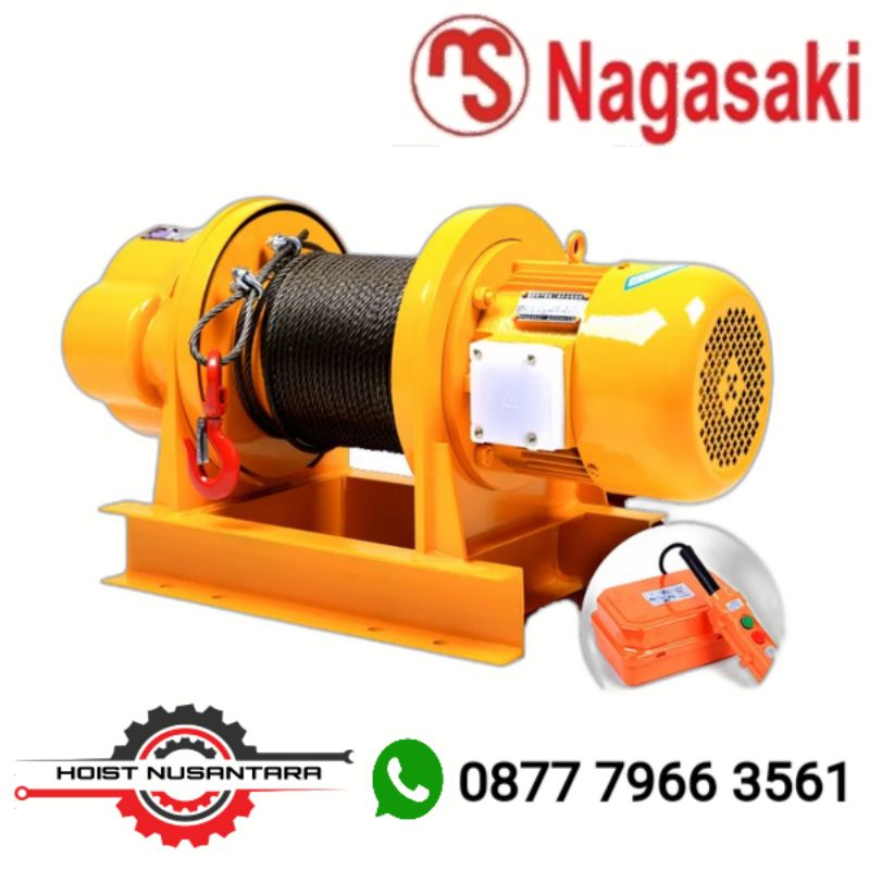 Jual Electric Winch Ton X Meter Electric Hois Nagasaki Shopee