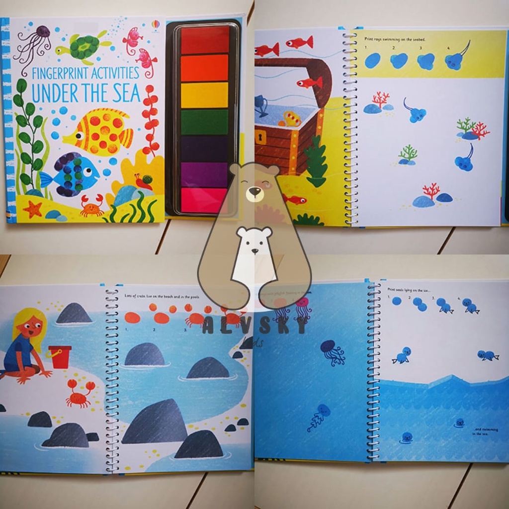 FINGERPRINT RUBBERSTAMP ACTIVITIES / BUKU AKTIVITAS EDUKASI ANAK USBORNE