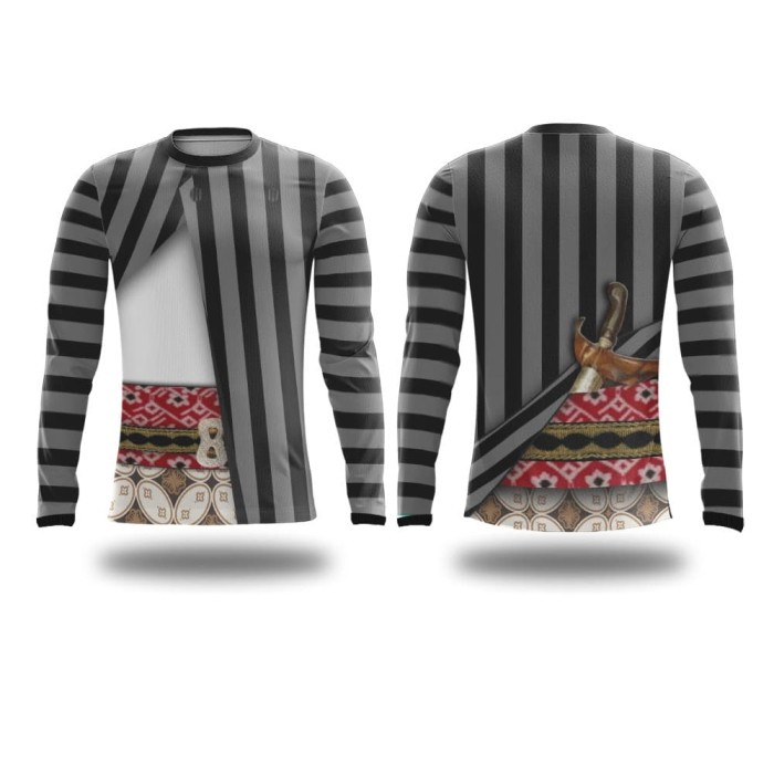 ⭐BISA COD⭐ Kaos Baju Jersey jersy sepeda gowes mtb seli lipat lurik keris jawa - XS