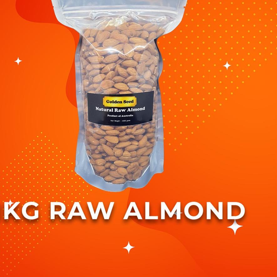 

Diskon[FG2]-KACANG ALMOND MENTAH UTUH 1 KG PREMIUM - NATURAL RAW ALMOND WHOLE 1000 gr