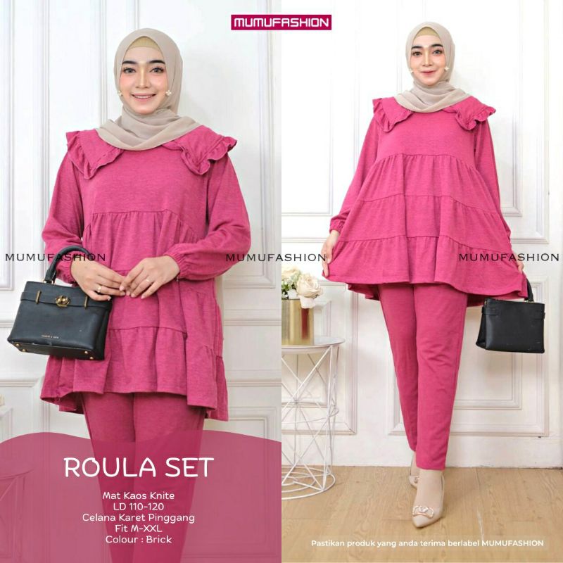 TKG - RUDOLF SET Celana Wanita Kaos Lycra Knite Premium by Fashion Solo