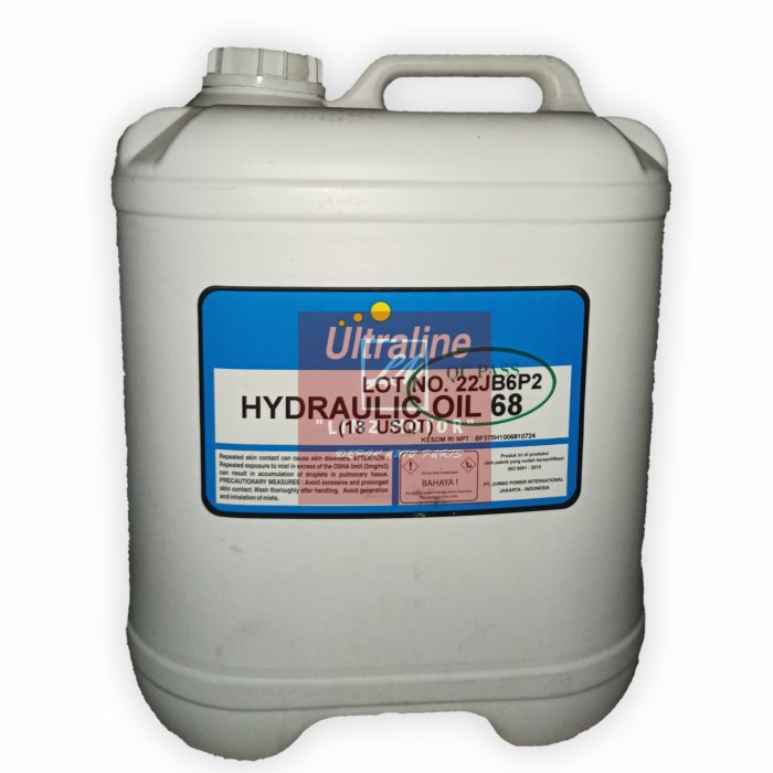 Trem Hydraulic Oil-Oli Hidrolik 68 Ultraline 18 Liter Usqt Sae-10 Jumbo