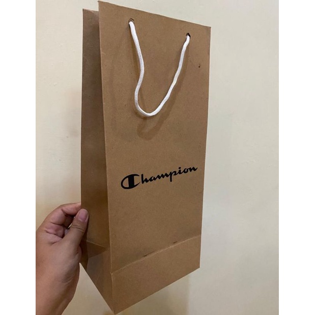 

Paper bag sandal free desain sablon coklat