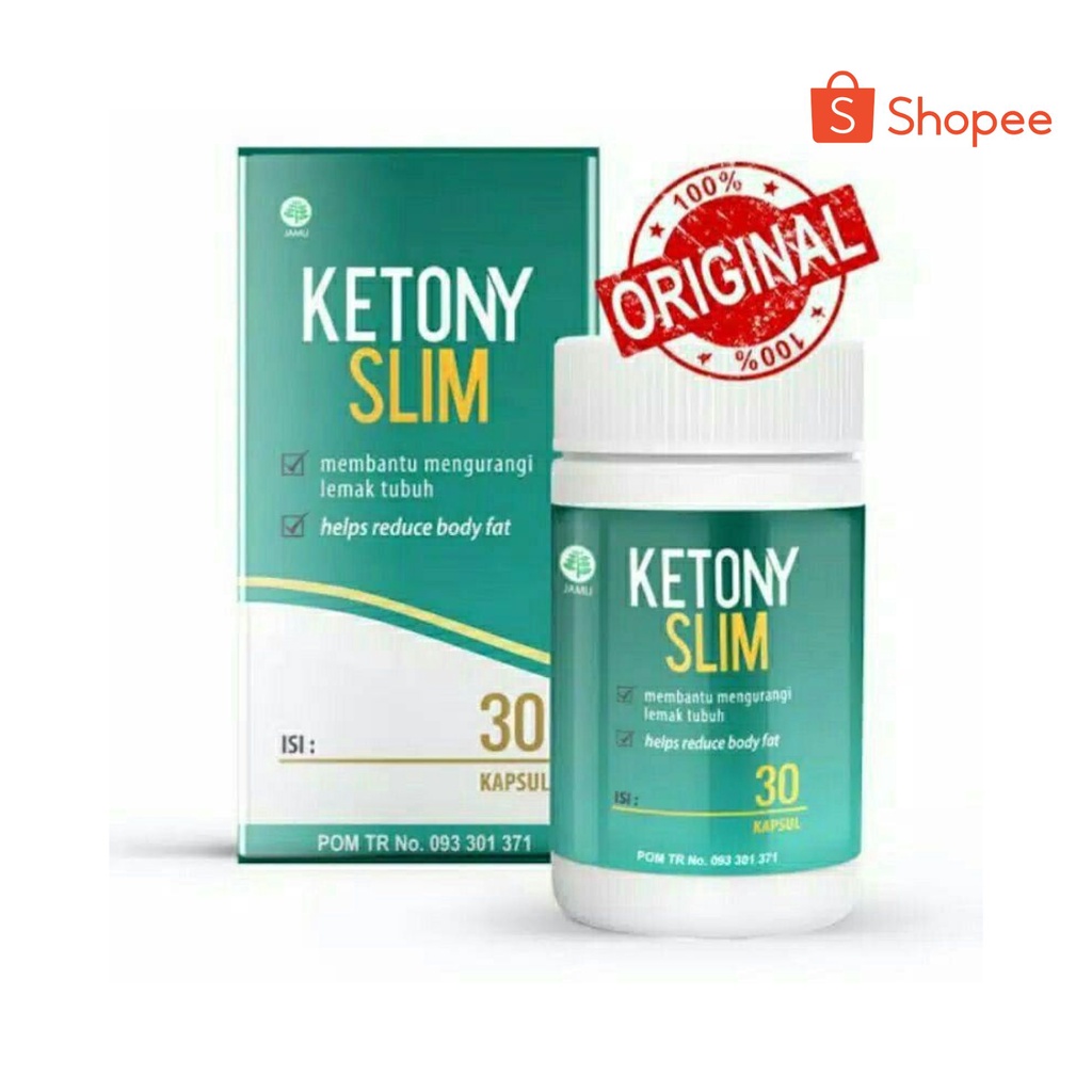Ketony Slim Original Obat Pelangsing Badan Atasi Lemak Berlebihan (30 Kapsul) Asli