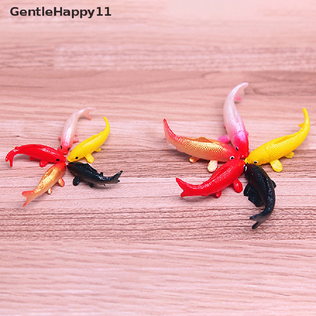 Gentlehappy 1Pcs Rumah Boneka Miniatur Simulasi Ikan Mas Koi Mangkuk DIY Aksesoris Mainan id