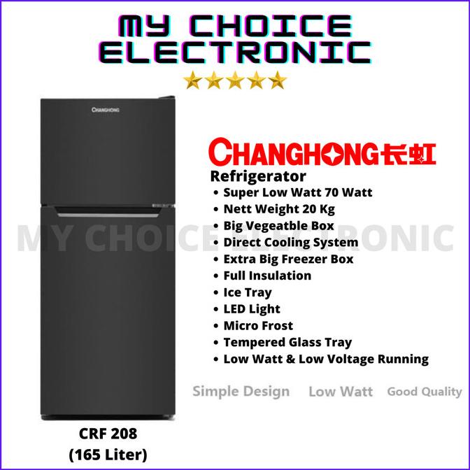CHANGHONG KULKAS 2 PINTU CRF 208