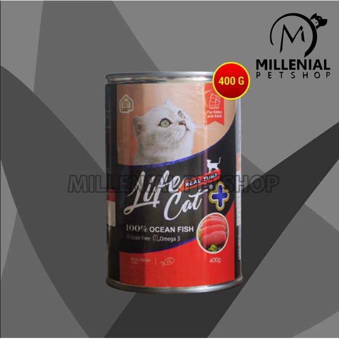 Makanan Basah Kucing Life cat Plus Wet Food Kaleng 400gr