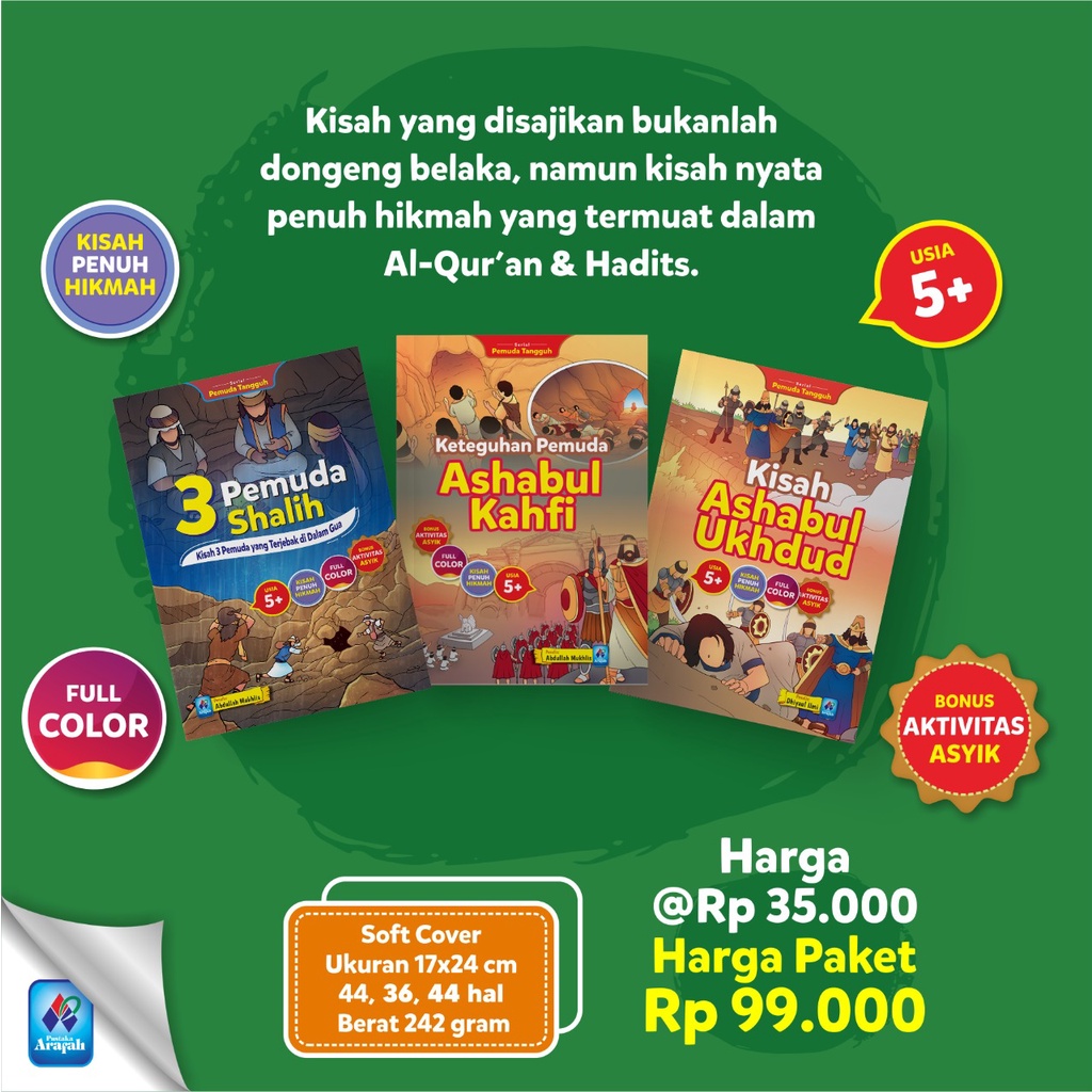 Buku Anak Serial Kisah Pemuda tangguh Ashabul Kahfi Ashabul Ukhdud