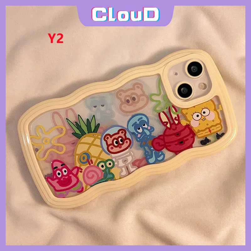 IPHONE Casing Ponsel Tepi Bergelombang Kartun Kompatibel Untuk Iphone11 13 12 14 Pro Max6 7 6s 14 8 Plus X XR XS Max SE 2020 Hewan Disney Lucu Shockproof Lembut Tpu Penutup Belakang SE 2020