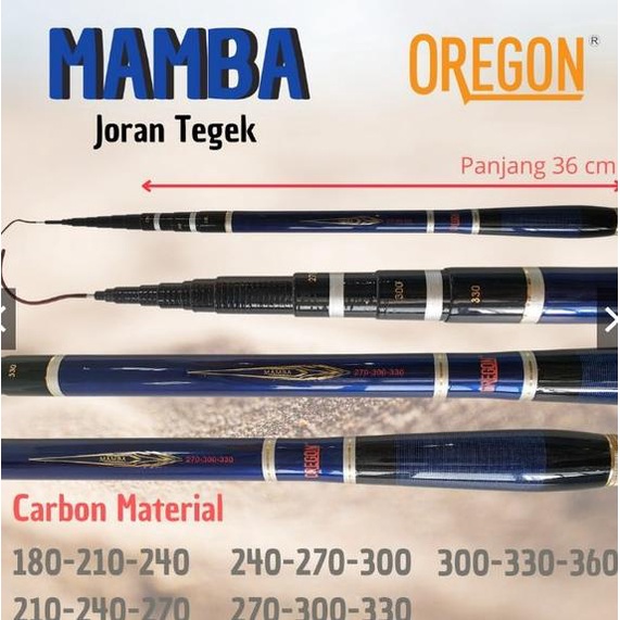 Joran pancing Tegek zoom Oregon MAMBA 180 210 240 270 300 330 360