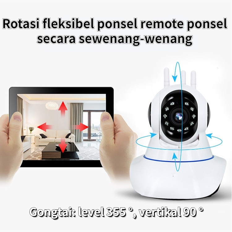 【COD】IP Camera Wireles Kamera CCTV 1080P HD Kamera Pengintai CCTV Wireles Wifi 5 Antena Camera