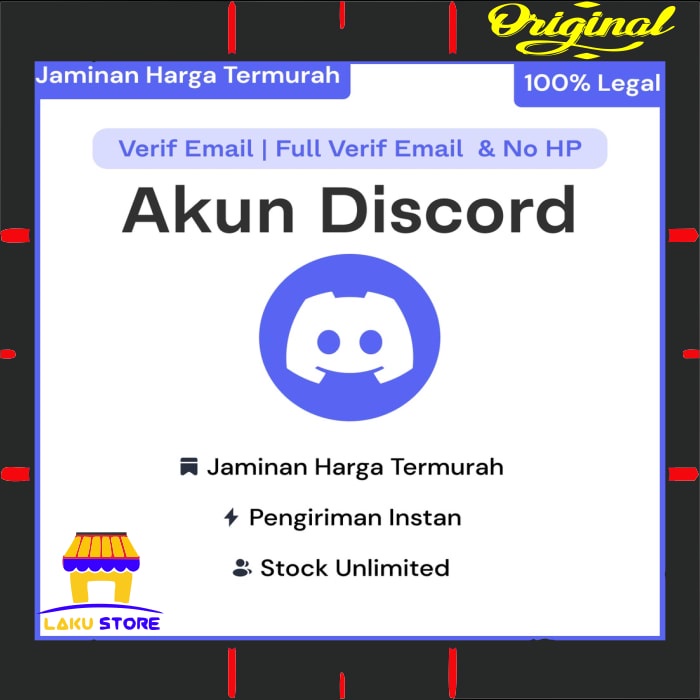 Odading [8/1] New Laris Akun Discord Siap Pakai Verif No Hp & Sms Best Seller - Big Sale / Promo