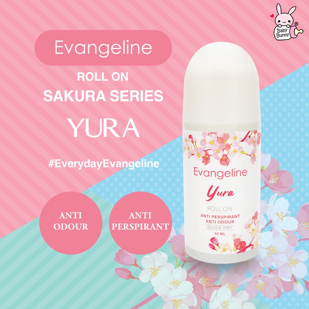 ❤ BELIA ❤ EVANGELINE Roll On Anti Perspirant | Deodorant Anti Odour | Quick Dry 50ml | BPOM