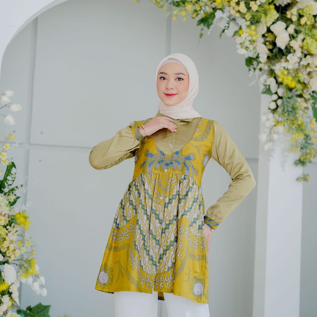 Baju Wanita Atasan Batik Blus Wanita Best Seller Kekinian Murah Jumbo
