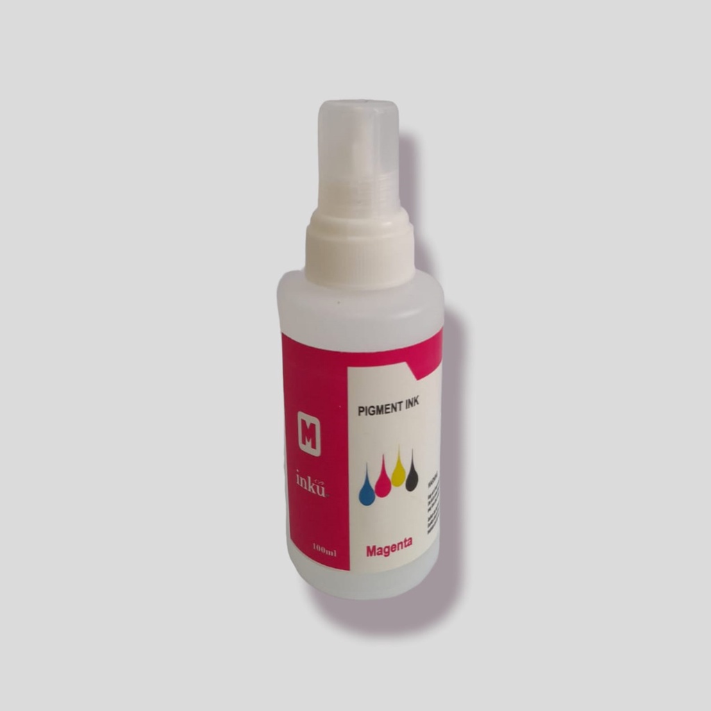 Tinta Pigment INKU For CANON &amp; HP @100ml (Harga 1 Set/4 Botol)