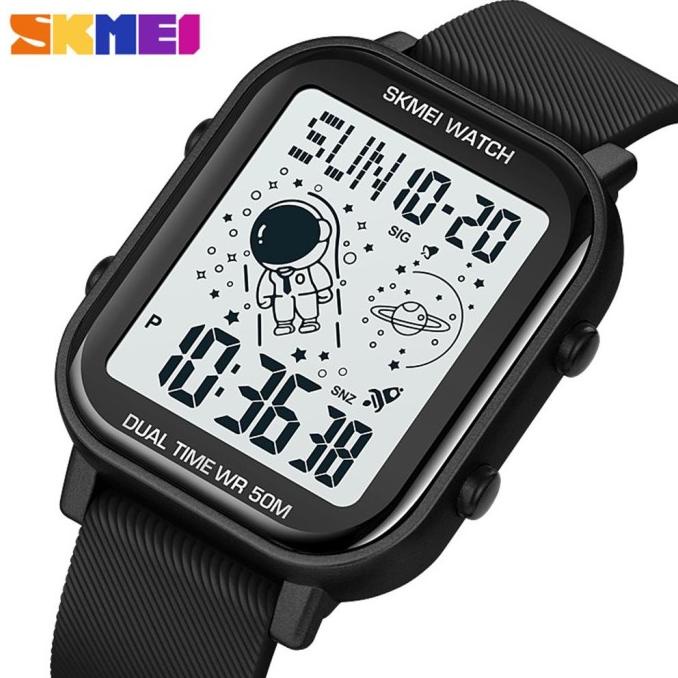 Jam Tangan Pria SKMEI Digital 1971 Astronot rubber Original HRG DISKON