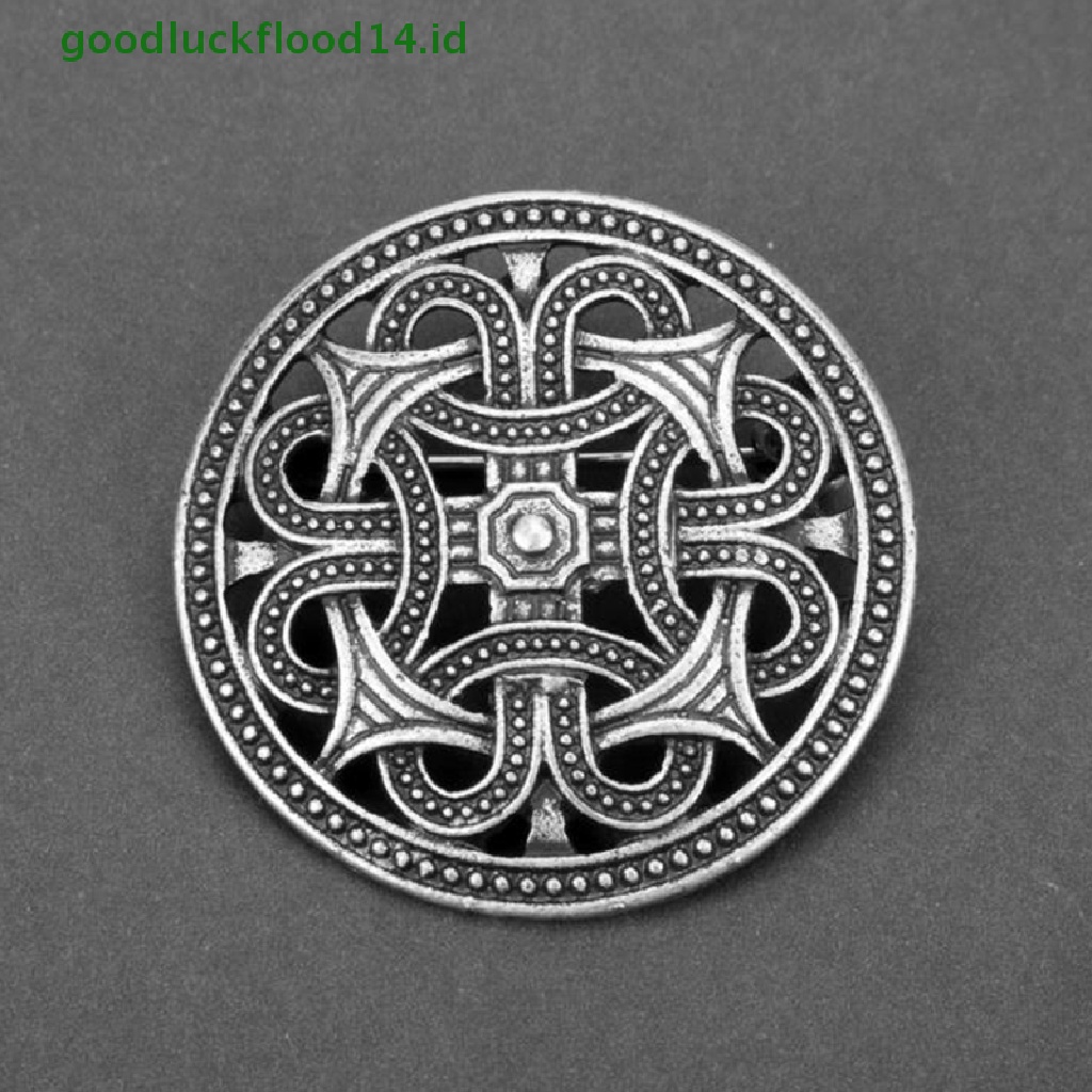 [GOOGFOUR] 1pc Viking Pertengahan Perisai Bros Pin Jubah Selendang Pin Celtic Norse Jewellery [Atas]