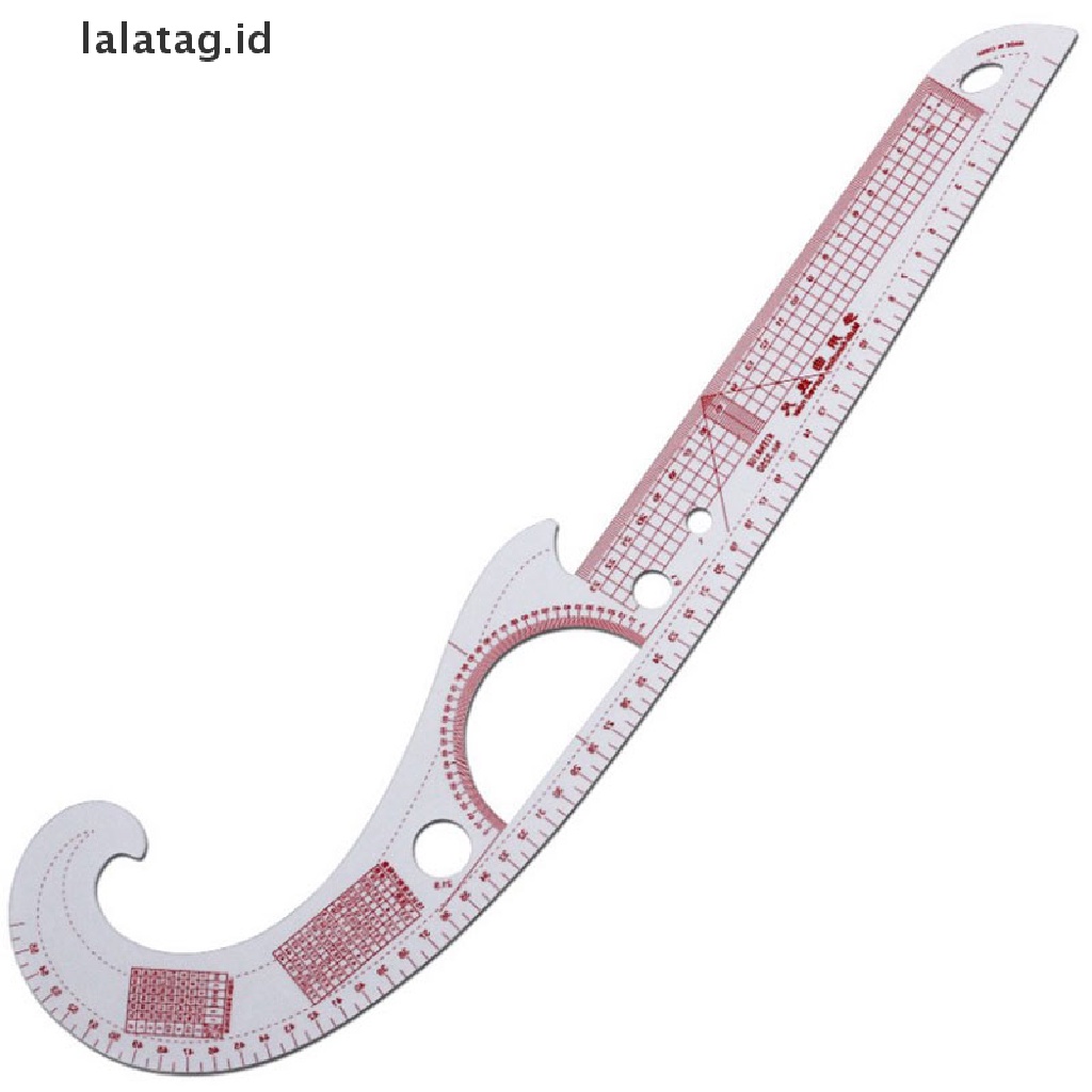 [lalatag] Penggaris Jahitan French Curve Bahan Plastik Multi Fungsi Easy Curve Ruler Untuk Knitters [ID]