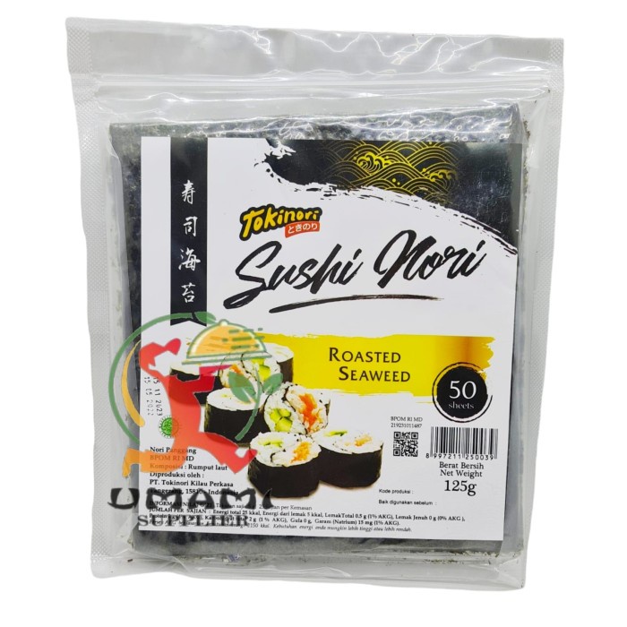 

Tokinori Sushi Nori Seaweed Rumput Laut isi 50 lembar