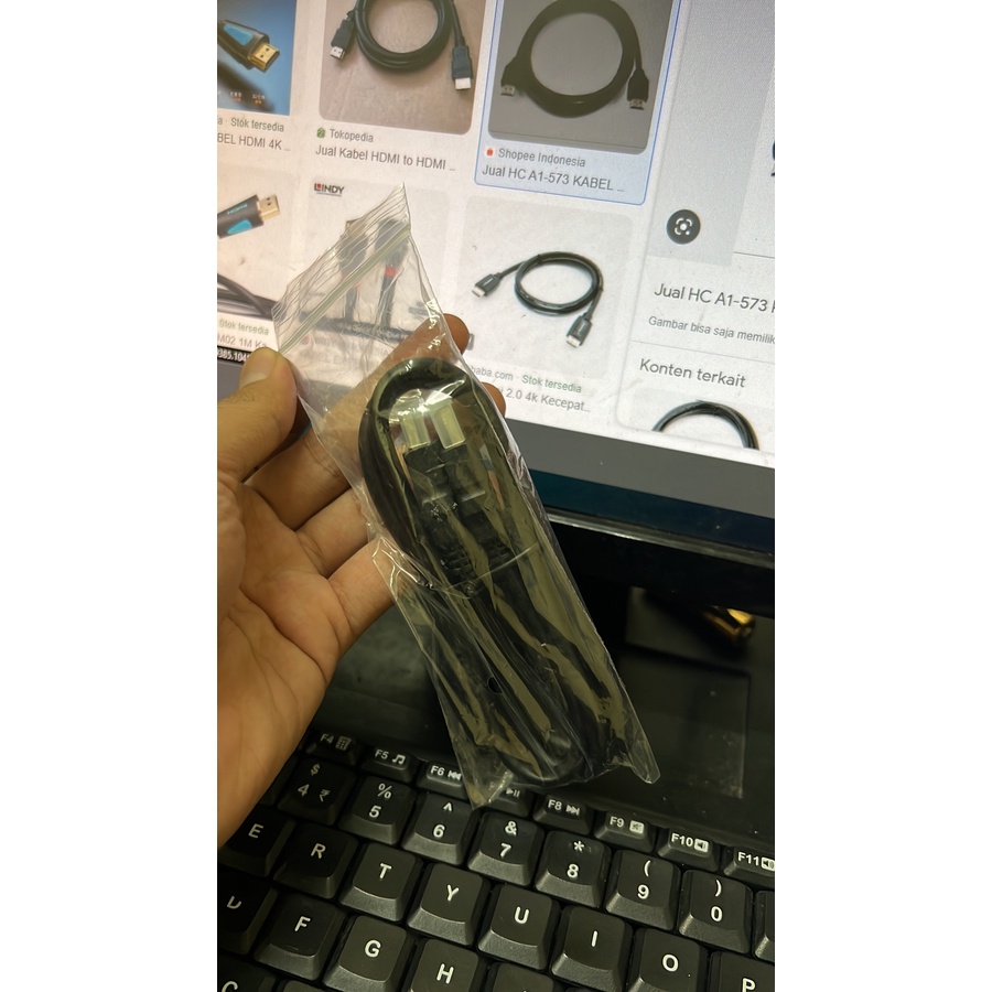 KABEL HDMI TO HDMI 1M HIGH QUALITY WARNA HITAM