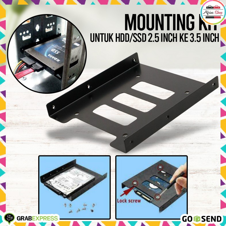 Internal Mounting Kit Untuk HDD/SSD 2.5 Inch ke 3.5 Inch - Hitam