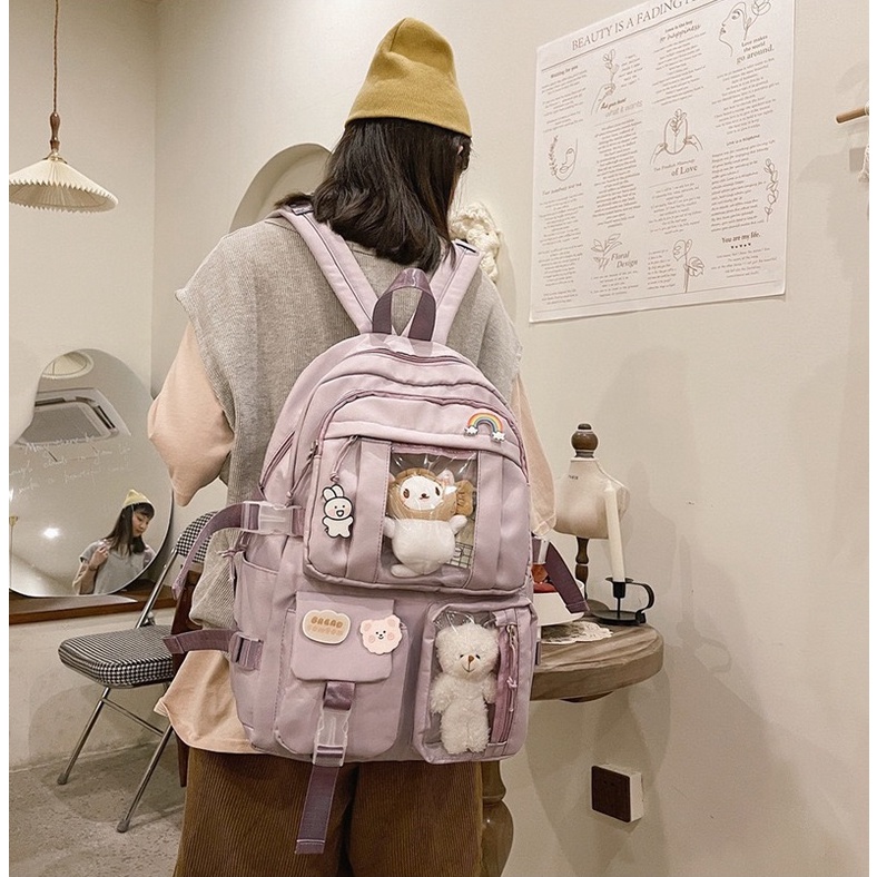 TAS RANSEL SEKOLAH E4898 TAS RANSEL BACKPACK IMPORT TAS RANSEL KOREA TERLARIS